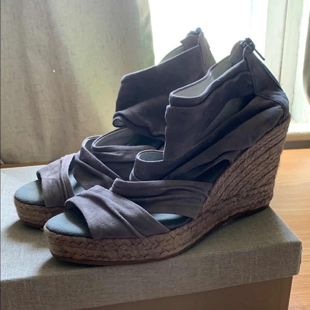 Kanna Brown Espadrille Sandals with Wedge Heel